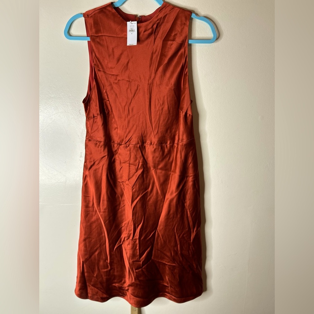 Banana Republic ALANA SILK MINI DRESS in Rustic Orange